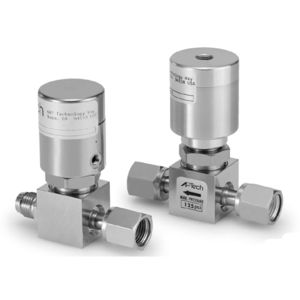 vanne à membrane / de coupure / en acier inoxydable / pour fluide de haute pureté