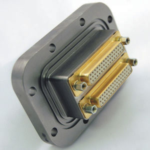 connecteur de données / D-Sub / à bride / verrouillable par vis