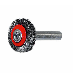 brosse circulaire / de nettoyage / métallique / avec axe