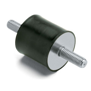 support antivibratoire cylindrique / en métal / en caoutchouc / fileté