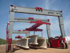 chariot cavalier pour poutres préfabriquées en béton