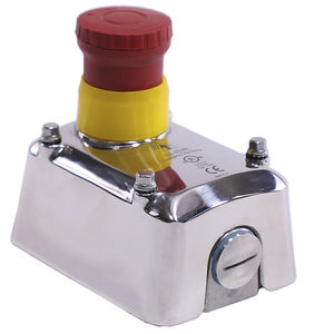 Bouton D'Arrêt D'Urgence Métallique 16 Mm - Étanche, Contact NO/NF - Pour Machines Industrielles, Sécurité