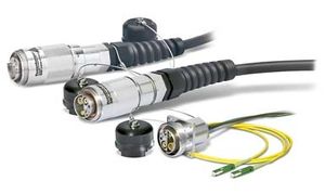 connecteur radio-fréquence / de fibre optique / DIN / droit