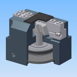 étau pour machine-outil / pneumatique / 5 axes / horizontal