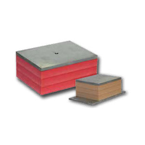 support antivibratoire rectangulaire / en acier / pour presse