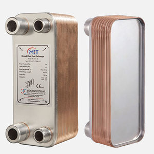 échangeur de chaleur à plaques brasées / liquide / liquide / liquide / gaz / en cuivre