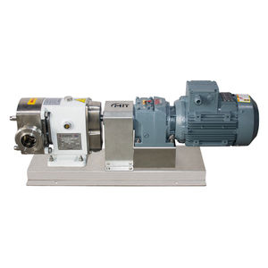 pompe à lobes / pour produits alimentaires / avec moteur électrique / auto-amorçante