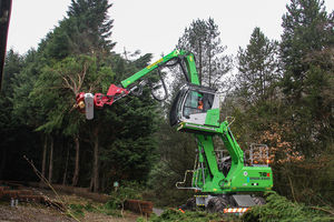 pelle de manutention pour le bois