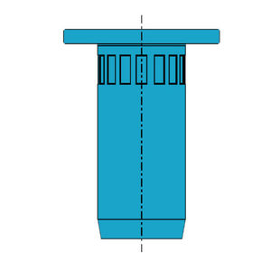 écrou à sertir en aveugle / en inox