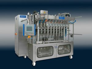 Machine de remplissage pour liquide à faible viscosité - XH-600L - Spark  Packaging Machines - automatique / pour bouteilles en plastique / pour  bouteilles de gaz