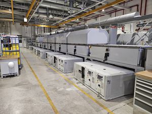 machine de dépôt par pulvérisation cathodique horizontale en ligne