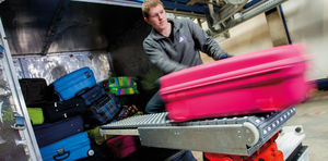 station de déchargement de bagages