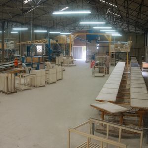 ligne de production d'éléments en plâtre