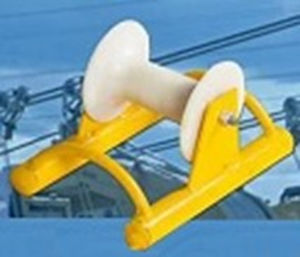 rouleau pose câble avec rouleau en aluminium 1