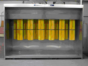 cabine de poudrage à filtre auto-nettoyant