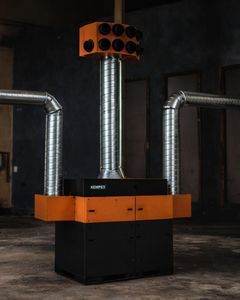 système centralisé d'aspiration de fumées sur pied