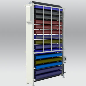 stockeur rotatif vertical / pour rouleau de tissu
