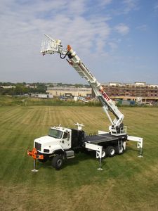 nacelle télescopique montée sur camion