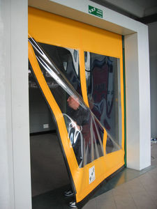 portes autoréparables / à enroulement / PVC / industrielles