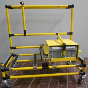 Chariot Dolly 4 roues pivotantes jaune Rubrique(Manutention)