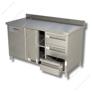 table de travail en acier inoxydable