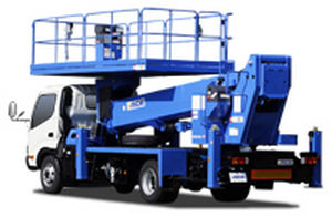 nacelle télescopique montée sur camion 1