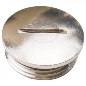 bouchon rond / fileté / en laiton nickelé / de protection