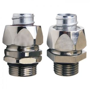 raccord à visser / droit / hydraulique / en laiton nickelé