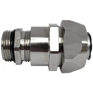 raccord fileté / droit / hydraulique / en laiton nickelé