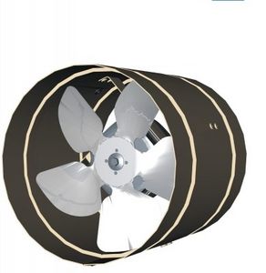 ventilateur axial / à entraînement direct / gainable / pour gaine ronde