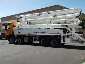 pompe à béton automotrice pour chantier