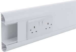 goulotte de câblage / en PVC / moulure et plinthe