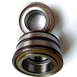 roulement à rouleaux cylindriques / à deux rangées / en acier / avec cage