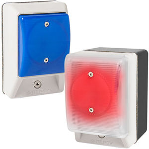 bouton poussoir coup de poing / lumineux / rectangulaire / en polyamide