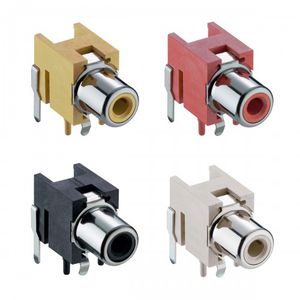 connecteur RCA / PCB / à angle droit / prise