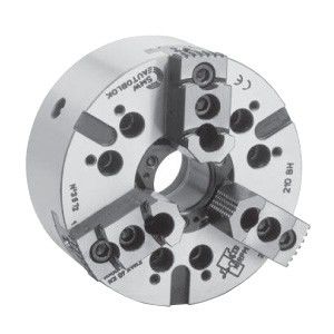 mandrin automatique / 3 mors / avec passage au centre / à pince