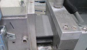 ligne d'extrusion de profilés en matières plastiques