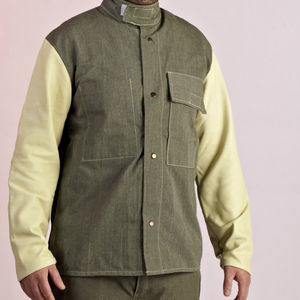 Veste De Soudage Miller 258097 En Coton Indura – Taille M, Bleue – Protection Et Confort Au Poste De Travail