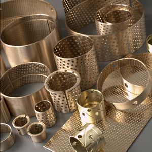palier lisse à bride / cylindrique / en bronze / en PTFE