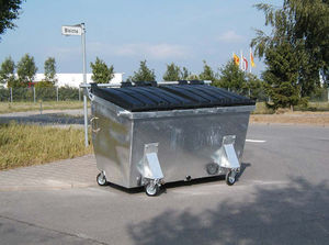 conteneur à déchets en acier galvanisé