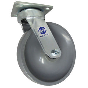 roulette pivotante / à platine / pour charges moyennes / industrielle