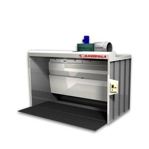 cabine de peinture ouverte