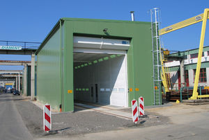 cabine de peinture fermée