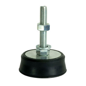 pied de machine / en acier / antivibration / fileté