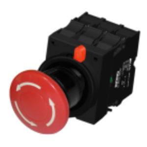 bouton poussoir à tête champignon / d'arrêt d'urgence / électromécanique / lumineux (LED)