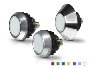 Voyant lumineux LED 12V 5mm IP67 jaune satiné afleurant