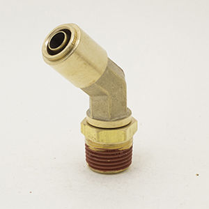 raccord push-in / coudé à 45° / pneumatique / en laiton