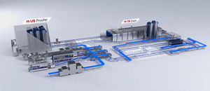 ligne de production agroalimentaire pour produits multicouches