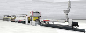 ligne d'extrusion de bande / pour PP / pour HDPE