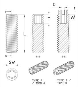 vis sans tête en polycarbonate